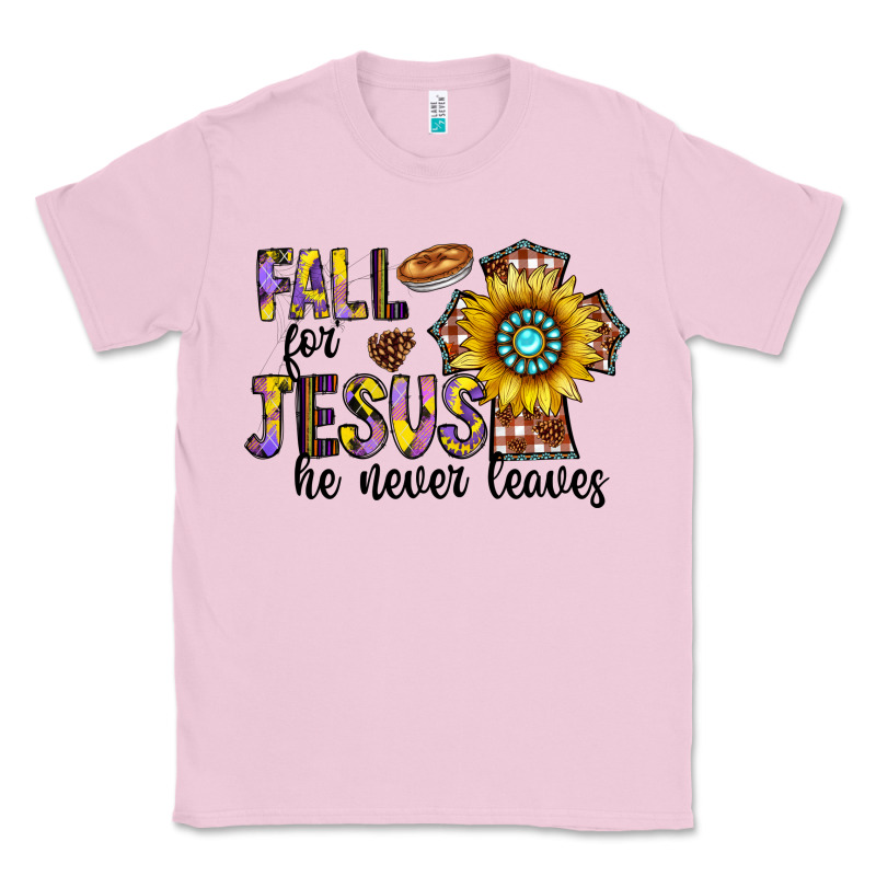 Fall For Jesus He Never Leaves Classic Tee by CowhideDigitalArt | Teevron