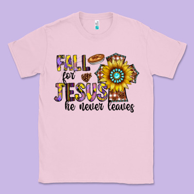 Fall For Jesus He Never Leaves Classic Tee Designed By Cowhidedigitalart