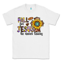 White fall for jesus he never leaves Classic Tee - CowhideDigitalArt