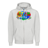 Dove Grey autısm tribe Zipper Hoodie - AdoDesignShop