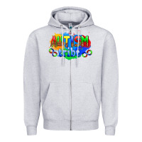 Heather Grey autısm tribe Zipper Hoodie - AdoDesignShop