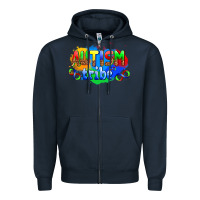 Navy autısm tribe Zipper Hoodie - AdoDesignShop