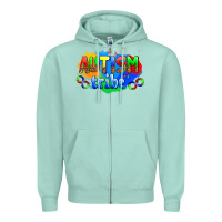 Seafoam autısm tribe Zipper Hoodie - AdoDesignShop
