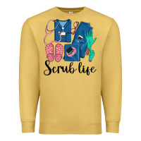 Antique Gold Scrub Life Nurse Premium Sweatshirt - LillyAllenDesigns