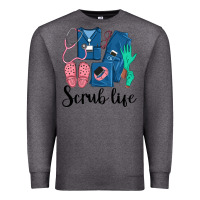 Charcoal Heather Scrub Life Nurse Premium Sweatshirt - LillyAllenDesigns