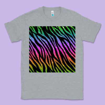 Zebra Glitter Seamless Pattern Classic Tee Designed By Bundleandbundleshop