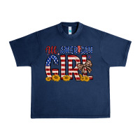 Navy all american girl Urban Heavy Tee - Zillion Design Studio
