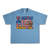 Pebble Blue all american girl Urban Heavy Tee - Zillion Design Studio