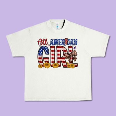 All American Girl Urban Heavy Tee Designed By Zillion Design Studio