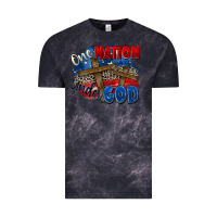 Cloud Black one nation under god Vintage Tee - Zillion Design Studio