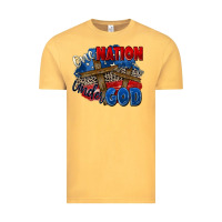 Vintage Mustard one nation under god Vintage Tee - Zillion Design Studio
