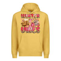 Antique Gold pink winter vibes Premium Hoodie - MaliasSmallBusiness
