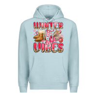 Blue Mist pink winter vibes Premium Hoodie - MaliasSmallBusiness
