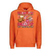 Carrot pink winter vibes Premium Hoodie - MaliasSmallBusiness