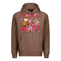 Chestnut pink winter vibes Premium Hoodie - MaliasSmallBusiness