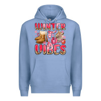 Pink Winter Vibes Premium Hoodie | Teevron