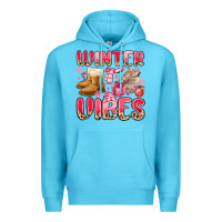 Ocean Blue pink winter vibes Premium Hoodie - MaliasSmallBusiness