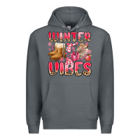 Rock pink winter vibes Premium Hoodie - MaliasSmallBusiness