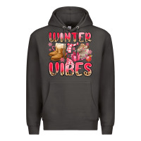 Smoke pink winter vibes Premium Hoodie - MaliasSmallBusiness