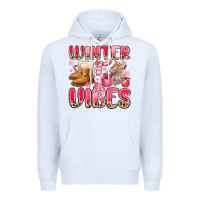 White pink winter vibes Premium Hoodie - MaliasSmallBusiness