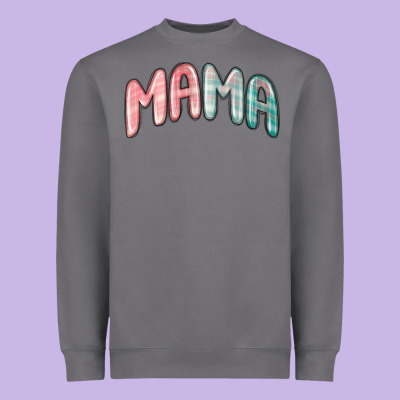 Heavyweight Sweatshirt mama christmas plaid