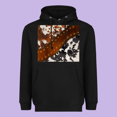 Cowhide Leather Heavyweight Hoodie Designed By Barkaloodesign