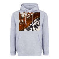 Heather Grey cowhide leather Heavyweight Hoodie - BarkalooDesign