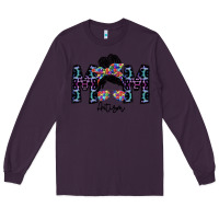Plum mom autism Long Sleeve Tee - SublimationCraftShop