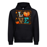Black Fall Autumn Leopard Love Pumpkin Urban Hoodie - LillyAllenDesigns