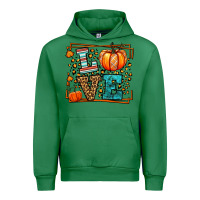 Emerald Fall Autumn Leopard Love Pumpkin Urban Hoodie - LillyAllenDesigns