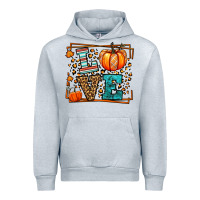 Heather Grey Fall Autumn Leopard Love Pumpkin Urban Hoodie - LillyAllenDesigns