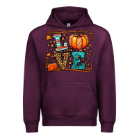 Mauve Wine Fall Autumn Leopard Love Pumpkin Urban Hoodie - LillyAllenDesigns