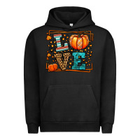 Pigment Black Fall Autumn Leopard Love Pumpkin Urban Hoodie - LillyAllenDesigns