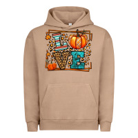 Pigment Burro Fall Autumn Leopard Love Pumpkin Urban Hoodie - LillyAllenDesigns