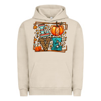 Pigment French Oak Fall Autumn Leopard Love Pumpkin Urban Hoodie - LillyAllenDesigns