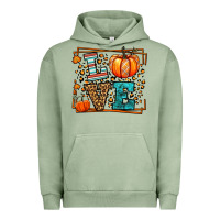 Pigment Oil Green Fall Autumn Leopard Love Pumpkin Urban Hoodie - LillyAllenDesigns