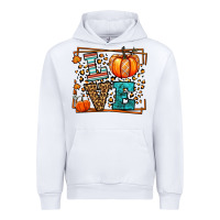 White Fall Autumn Leopard Love Pumpkin Urban Hoodie - LillyAllenDesigns
