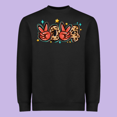 Heavyweight Sweatshirt 2024 stars and leopard