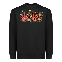 Black 2024 stars and leopard Heavyweight Sweatshirt - MaliasSmallBusiness