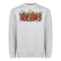 Heather Grey 2024 stars and leopard Heavyweight Sweatshirt - MaliasSmallBusiness