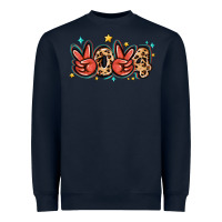 Navy 2024 stars and leopard Heavyweight Sweatshirt - MaliasSmallBusiness