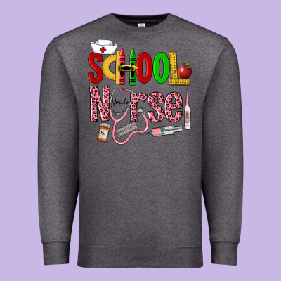 School Nurse Premium Sweatshirt Designed By Lillyallendesigns