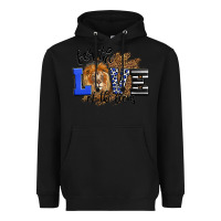 Black For The Love Of The Lions Heavyweight Hoodie - LillyAllenDesigns