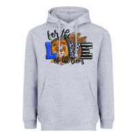 Heather Grey For The Love Of The Lions Heavyweight Hoodie - LillyAllenDesigns