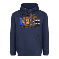 Navy For The Love Of The Lions Heavyweight Hoodie - LillyAllenDesigns