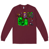 Burgundy boo drink Long Sleeve Tee - CowhideDigitalArt