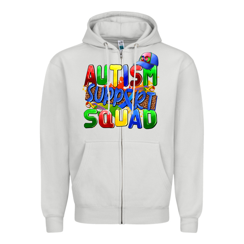 Autısm Support Squad Zipper Hoodie by AdoDesignShop | Teevron