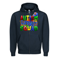 Navy autısm support squad Zipper Hoodie - AdoDesignShop