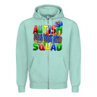 Seafoam autısm support squad Zipper Hoodie - AdoDesignShop