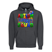 Smoke autısm support squad Zipper Hoodie - AdoDesignShop